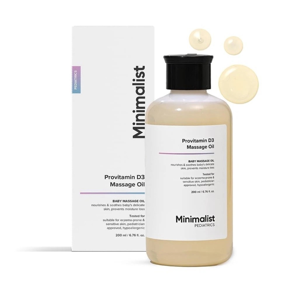 SALE Minimalist Provitamin D3‎ Massage Oil Baby Skin 200ml Pediatrician Approved